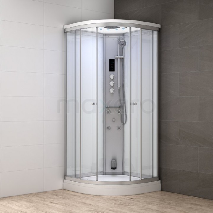 Parní sprchový box Mocoori Modera bílá verze 80x80x219cm