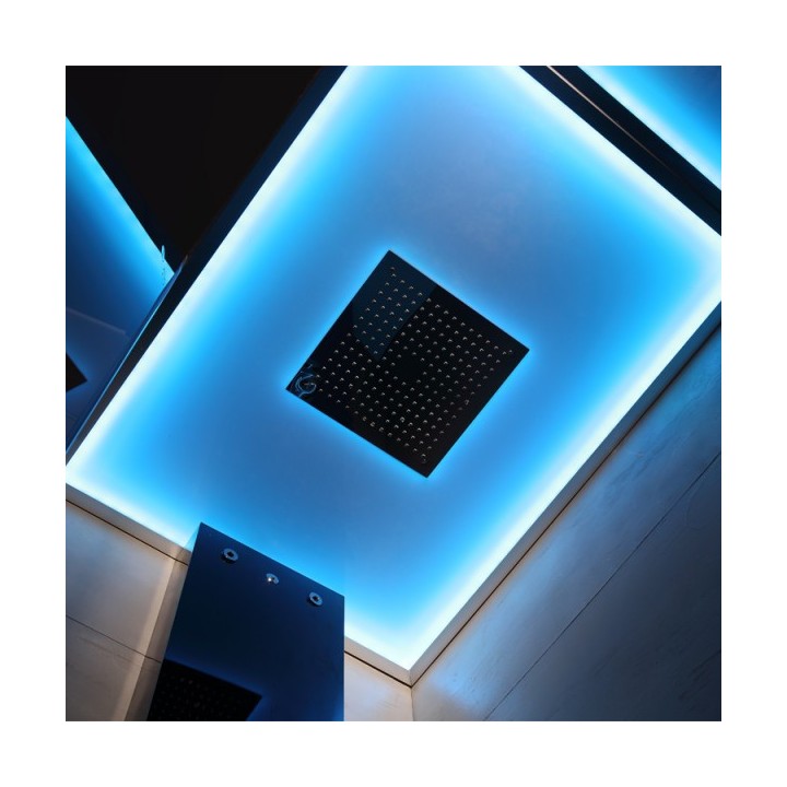 Parní box EAGO DZ106F15 černá / nerez verze 100x100cm / levá bez vaničky