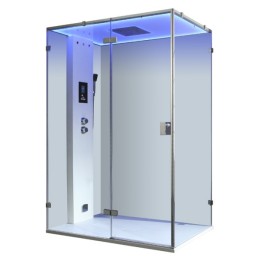 Parní box EAGO DZ111F15 bílá matná verze 150x90cm / levá bez vaničky