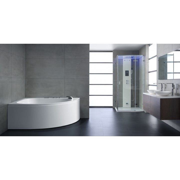 Hydromasážní vana AWT GE120TSL 190x130 (bluetooth, osvětlení trysek)