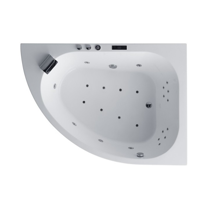 Hydromasážní vana AWT GE118TSL 180x130 pravá (bluetooth, osvětlení trysek)