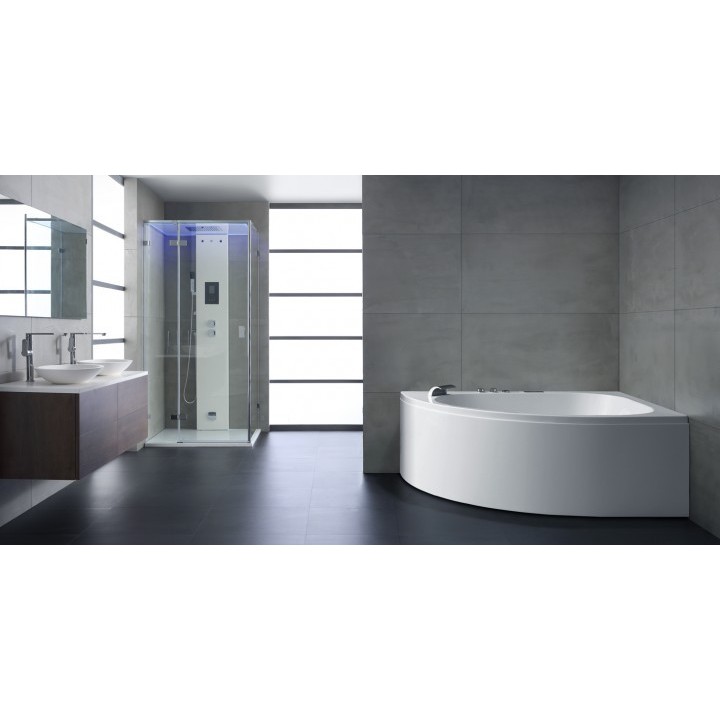 Hydromasážní vana AWT GE118TSL 180x130 pravá (bluetooth, osvětlení trysek)
