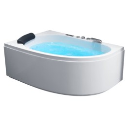 Hydromasážní vana AWT GE118TSL 180x130 pravá (bluetooth, osvětlení trysek)