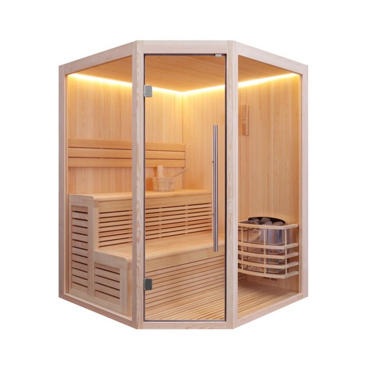 Finská sauna AWT E1801B borovice 160x160 6kW Vega