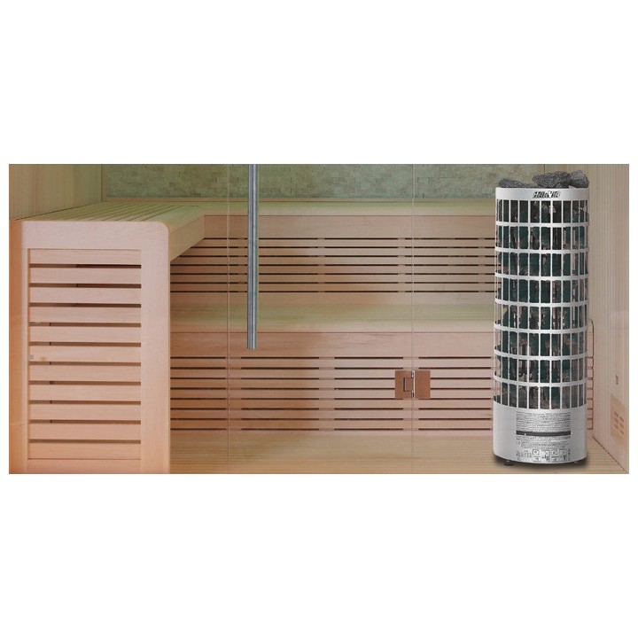 Kombinovaná finská sauna s infrazářiči AWT E1205A IR topol 266x198 9kW Cilindro
