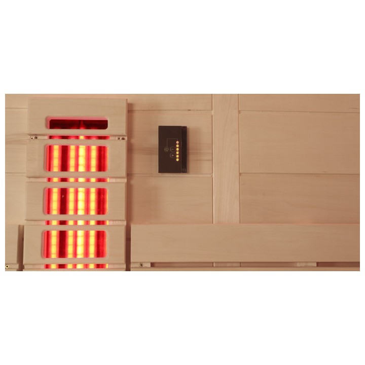 Kombinovaná finská sauna s infrazářiči AWT E1202A IR topol 267x198 9kW Vitro
