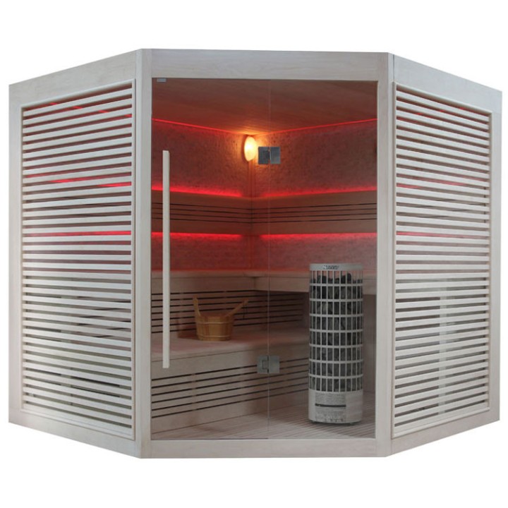 Finská sauna AWT E1410A topol 180x105 9kW Cilindro