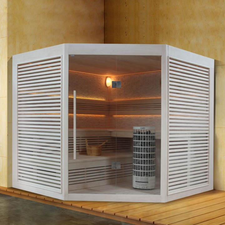 Finská sauna AWT E1410A topol 180x105 9kW Cilindro
