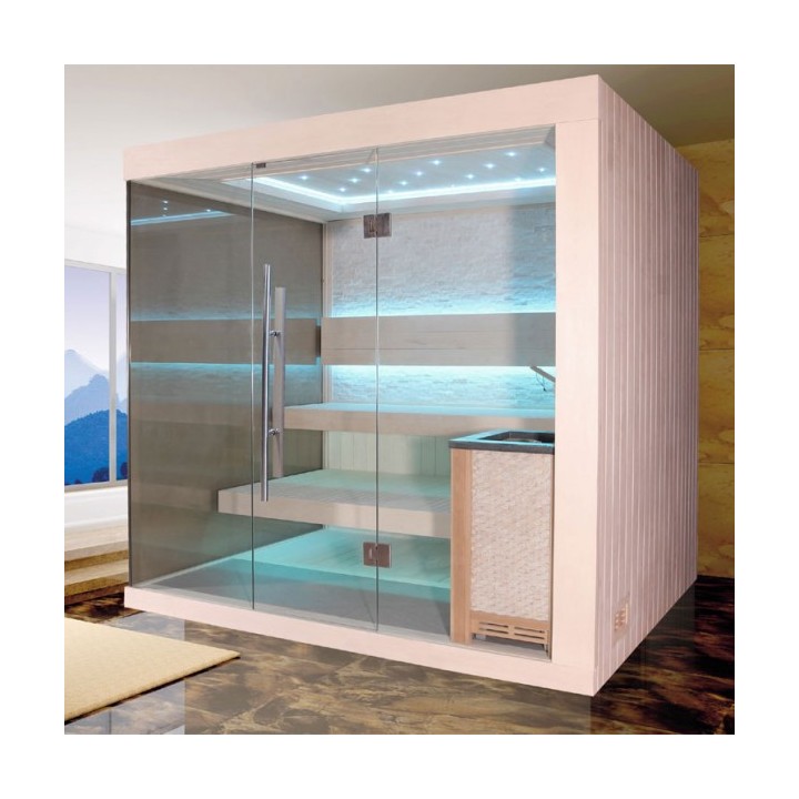 Luxusní finská sauna AWT E1246C Cilindro 180x180x216
