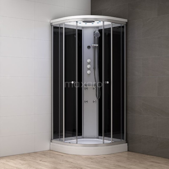 Masážní sprchový box Mocoori Modera černá verze 80x80x219cm