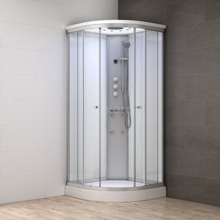 Masážní sprchový box Mocoori Modera bílá verze 100x100x219cm