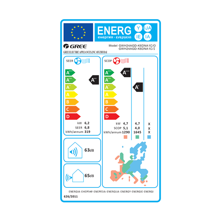 Rezidenční klimatizace GREE PULAR 6.2 kW - split SET