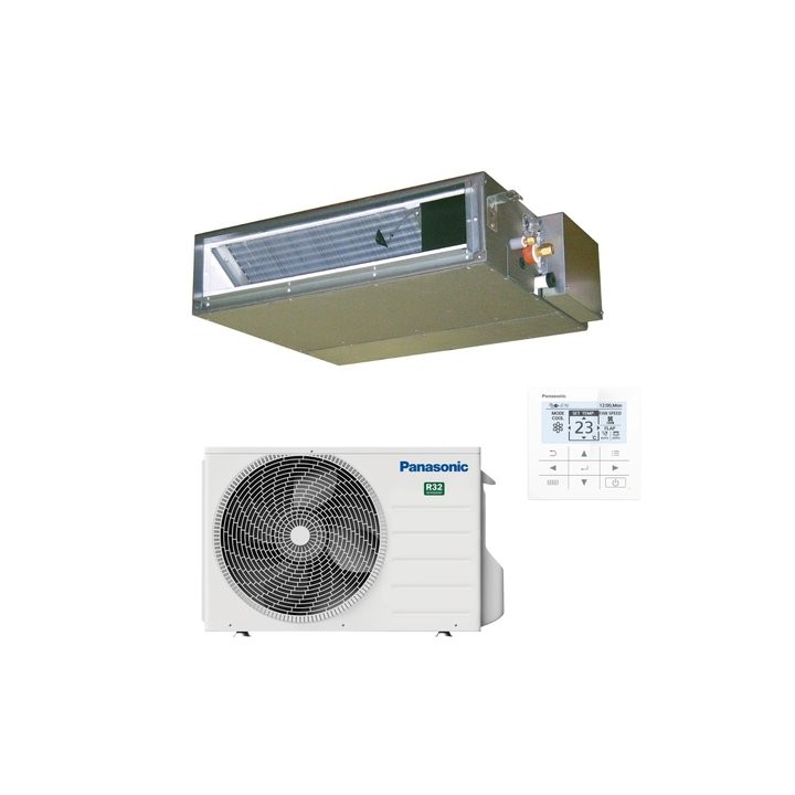 Panasonic KIT-Z35-CD3 – klimatizace kanálová s nízkým statickým tlakem 3,50 kW (sada vnitřní + venkovní jednotka)