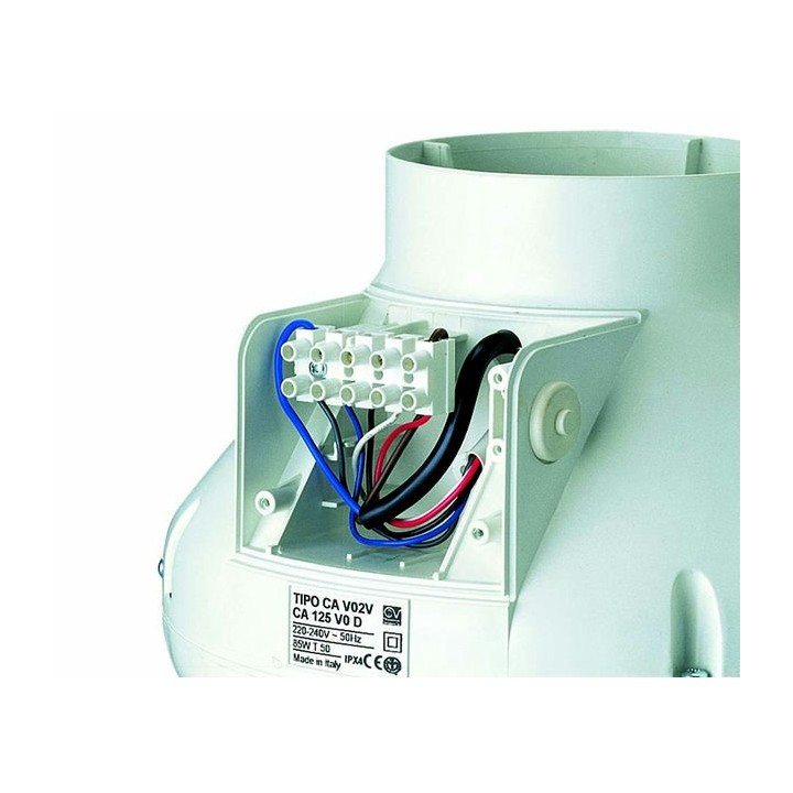 Vortice CA V0 D a CA V0 E CA 200 Q V0 420/540/680 244/394/439 33,5/37,6/40 – radiální potrubní ventilátory s plastovým oplášt