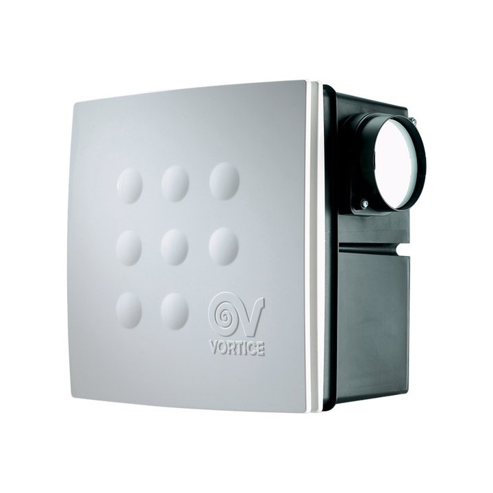 Vortice VORT QUADRO I MICRO 100 I T – radiální ventilátory pro zabudování do stěny přímý výfuk (z boku)