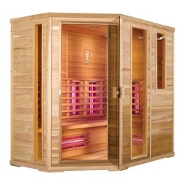 Infračervená sauna ELITE SIX / červený cedr 150x100x200cm pro 3 osoby
