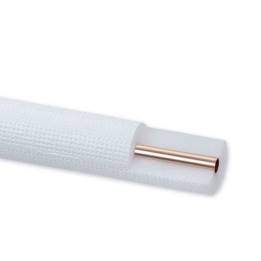 Montážní příslušenství – Izolované měděné potrubí F1548 – kotouč 25m, bílá izolace 12 x 1 mm (1/2")