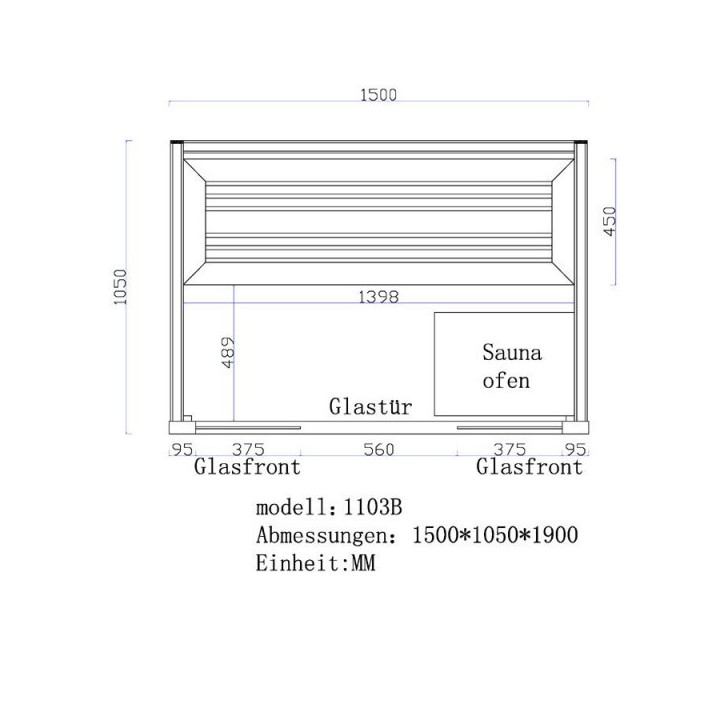 Luxusní finská sauna Bellagio E1103B Cilindro 150x105x190