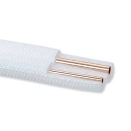 Montážní příslušenství – Izolované měděné potrubí F1281 – kotouč 20m, bílá izolace, DUO 6 x 1 mm (1/4") + 10 x 1 mm (3