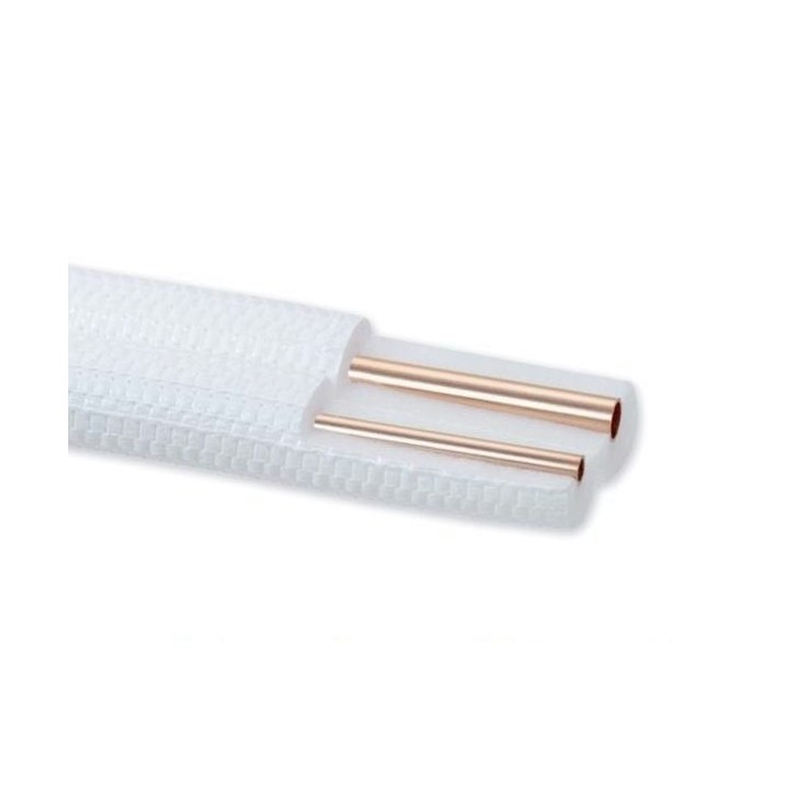 Montážní příslušenství – Izolované měděné potrubí F1281 – kotouč 20m, bílá izolace, DUO 6 x 1 mm (1/4") + 10 x 1 mm (3