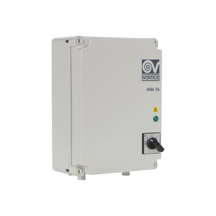Vortice příslušenství IRM 70 – regulátor otáček pro 1fázové modely, 3stupňová (napěťová) regulace – 0/1/2/3, max. zátěž 6,5A 