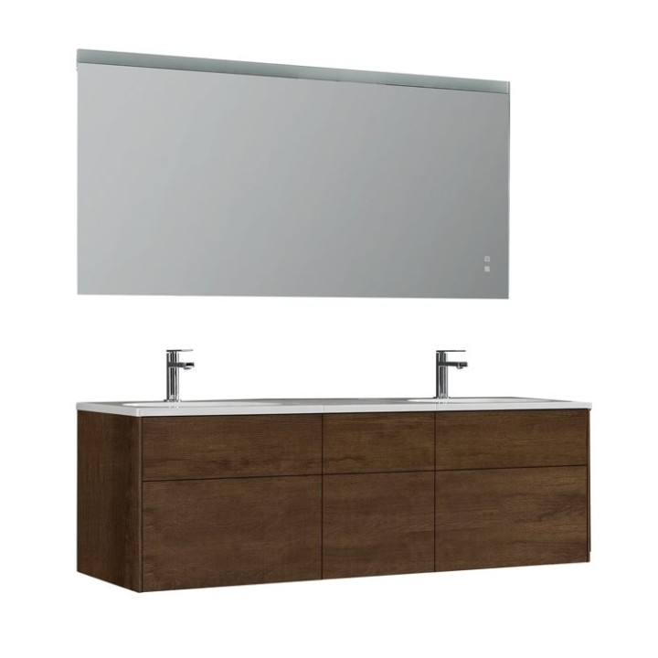 Koupelnový nábytek – set StoneArt Venice VE-1610-I dubový tmavý 160×52