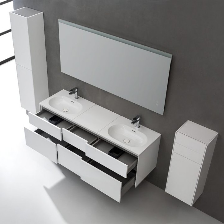 Koupelnový nábytek – set StoneArt Venice VE-1610-I dubový tmavý 160×52