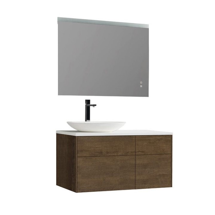 Koupelnový nábytek – set StoneArt Venice VE-1010pro-3 dubový tmavý 100×52 levé provedení