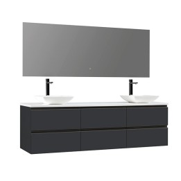 Koupelnový nábytek – set StoneArt Monte Carlo MC-1800pro-2 tmavě šedý 180×52