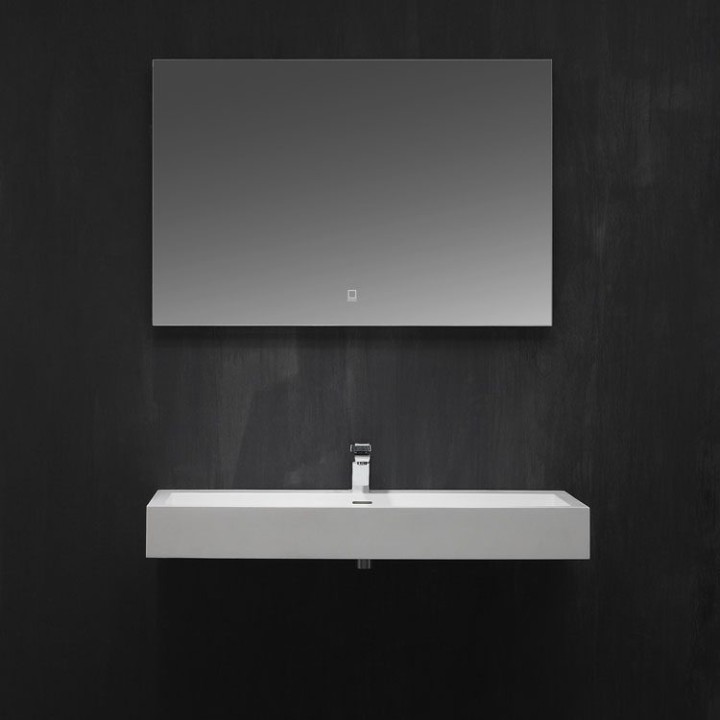 Umyvadlo StoneArt LP4510 z minerálního kamene bílé 100×48 lesklé