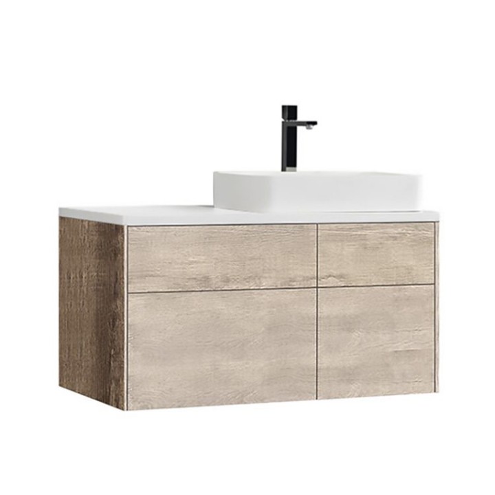Koupelnová skříňka StoneArt Venice VE-1010pro-5 dubová světlá 100×52 pravé provedení