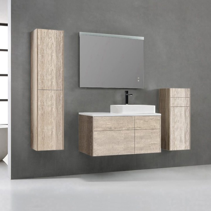 Koupelnová skříňka StoneArt Venice VE-1010pro-5 dubová světlá 100×52 pravé provedení