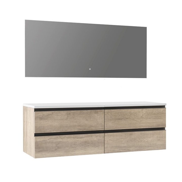 Koupelnový nábytek – set StoneArt Monte Carlo MC-1600pro dubový světlý 160×52