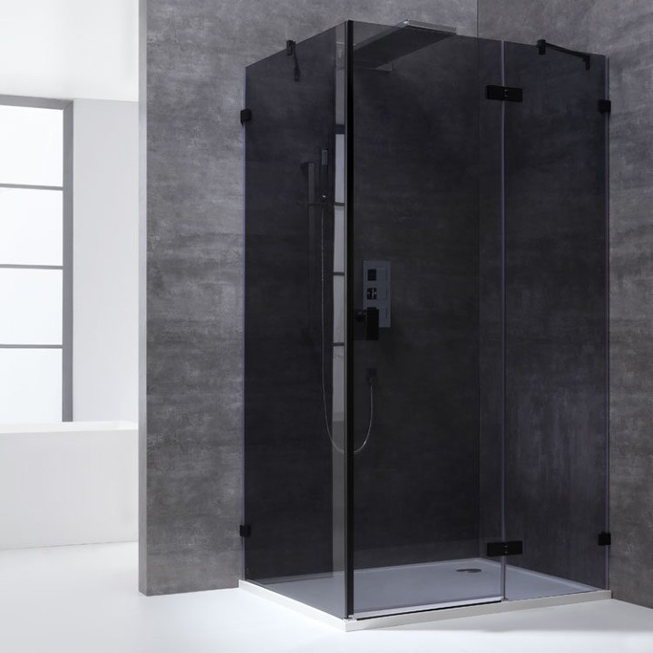 Sprchový kout EAGO AWT LAS1200-B černý 120×90 pravé provedení