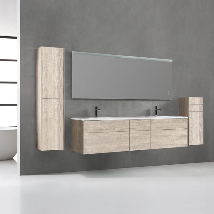 Koupelnová skříňka StoneArt Venice VE-2000-II dubová světlá 200×52