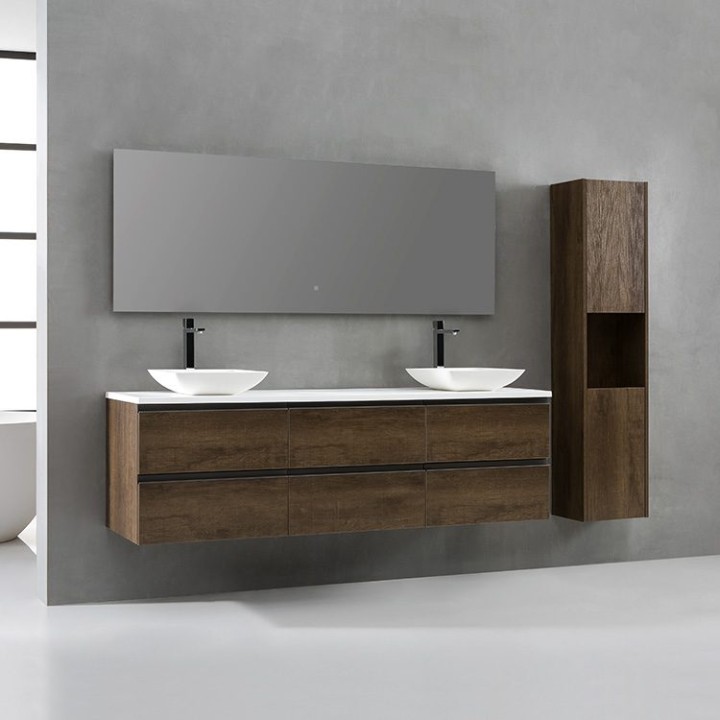 Koupelnový nábytek – set StoneArt Monte Carlo MC-1800pro-2 dubový tmavý 180×52