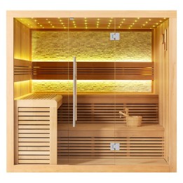 Finská sauna EAGO AWT E1102A hemlock 220×200 bez kamen