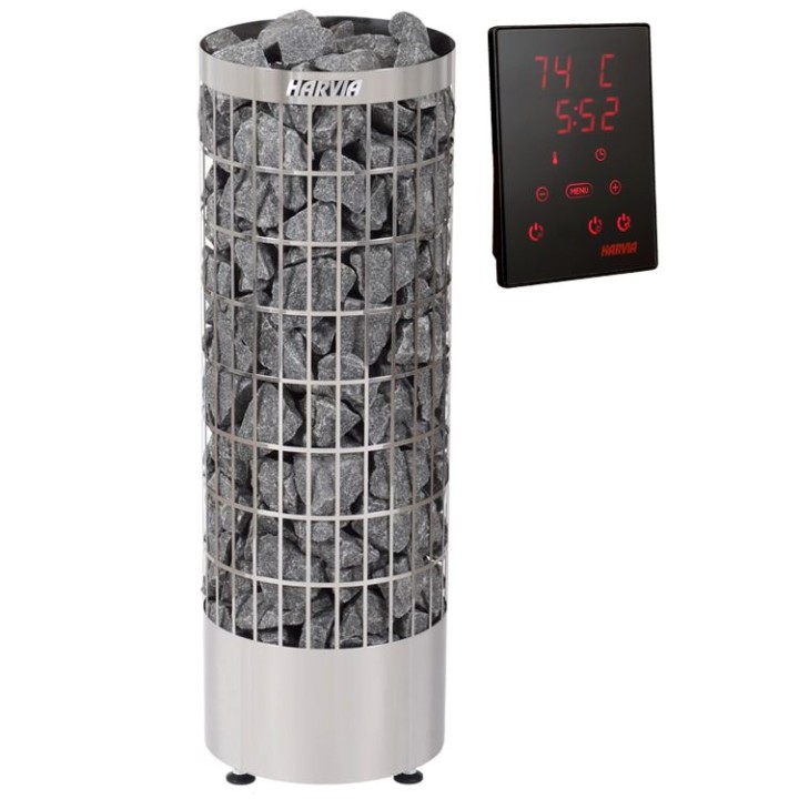 Saunová kamna HARVIA Cilindro PC70XE s řízením 6,8 kW bez kamenů