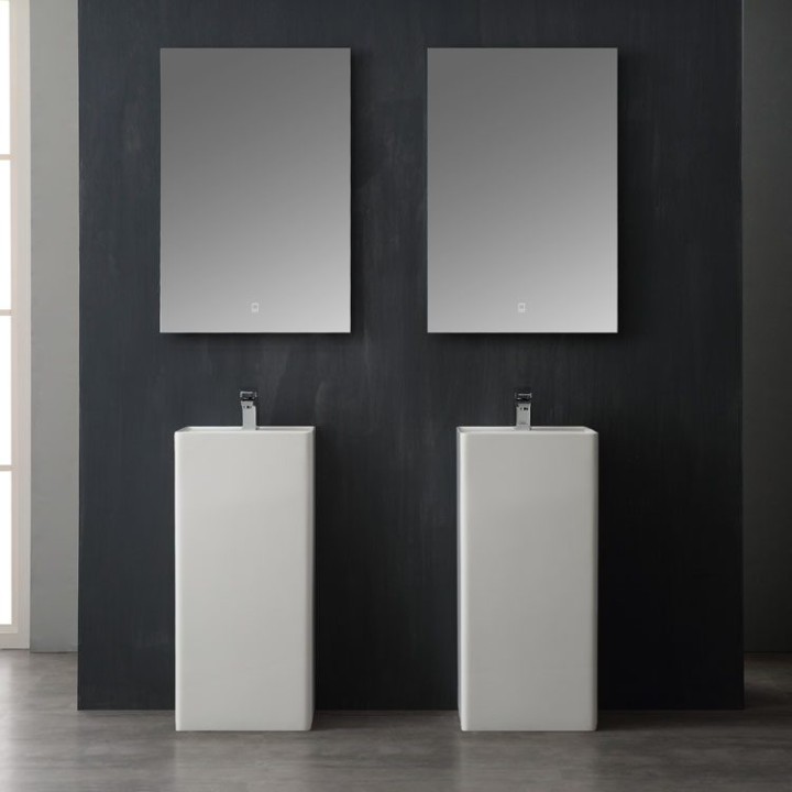 Volně stojící umyvadlo StoneArt LZ512 bílé 40×40 lesklé
