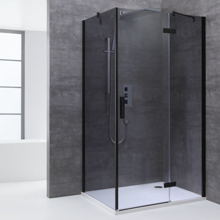 Sprchový kout EAGO AWT LBS1205-B černý 120×90 pravé provedení