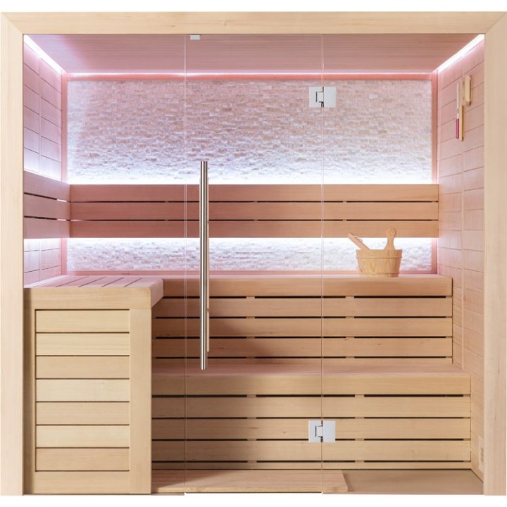Finská sauna EAGO AWT E1602C hemlock 180×160 bez kamen
