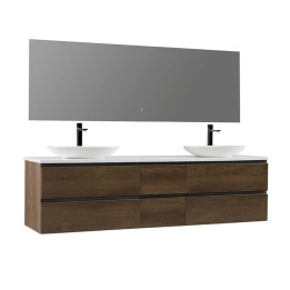 Koupelnový nábytek – set StoneArt Monte Carlo MC-2000pro-3 dubový tmavý 200×52