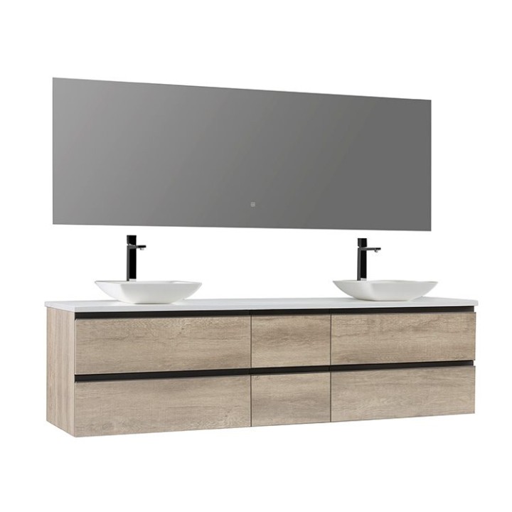 Koupelnový nábytek – set StoneArt Monte Carlo MC-2000pro-2 dubový světlý 200×52