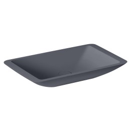 Umyvadlo StoneArt LC118 z minerálního kamene betonově šedé 59×34 matné