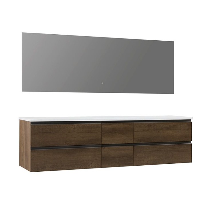 Koupelnový nábytek – set StoneArt Monte Carlo MC-2000pro dubový tmavý 200×52