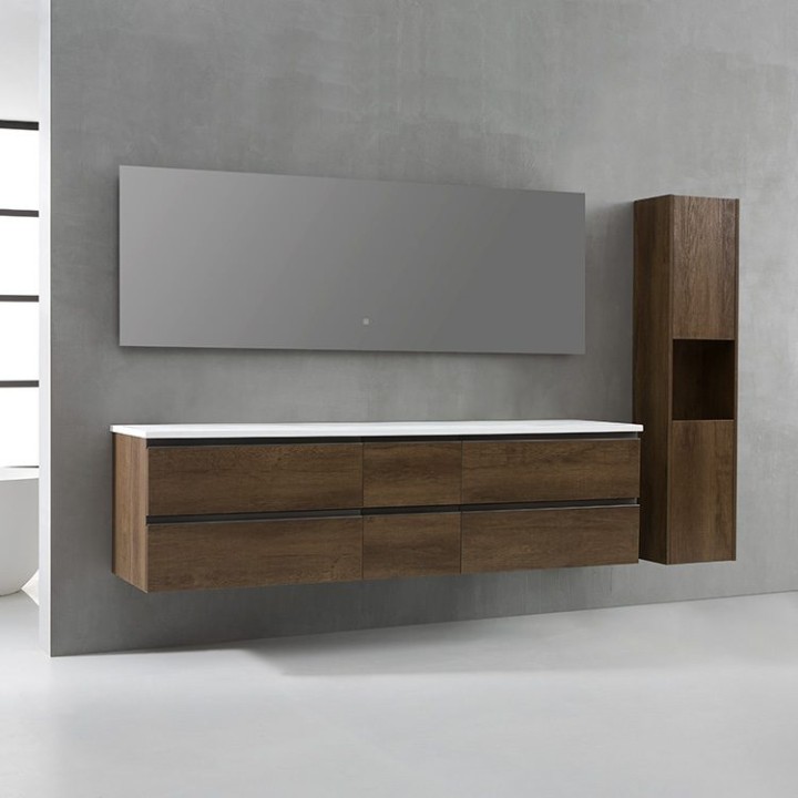 Koupelnový nábytek – set StoneArt Monte Carlo MC-2000pro dubový tmavý 200×52