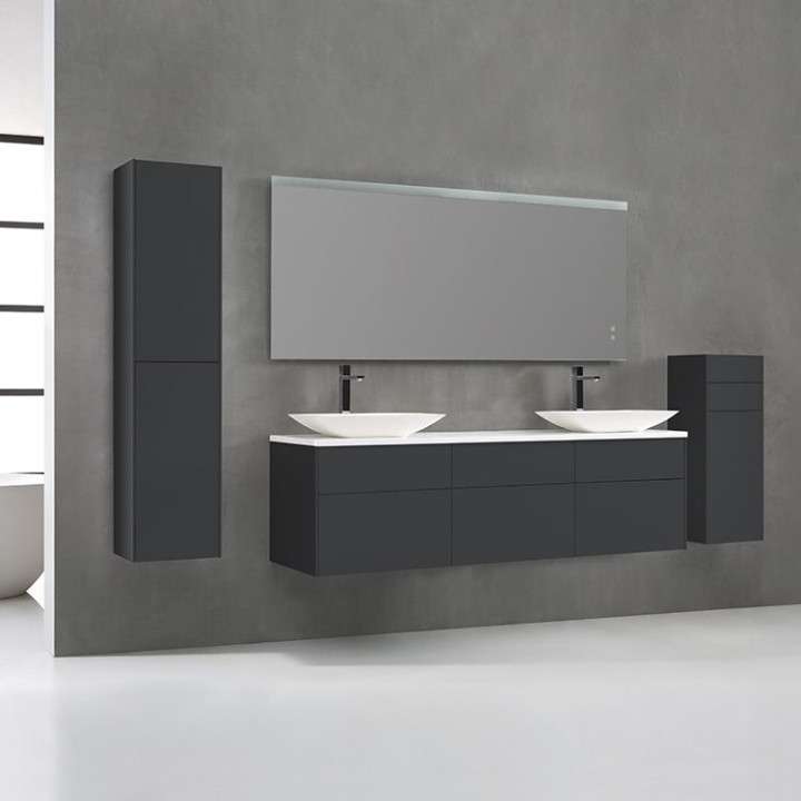 Koupelnový nábytek – set StoneArt Venice VE-1800pro-1 tmavě šedý 180×52