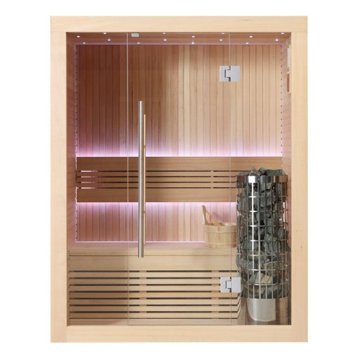 Finská sauna EAGO AWT E1113B hemlock 150×105 6,8 kW Cilindro