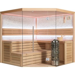 Finská sauna EAGO AWT E1601A hemlock 220×220 9 kW Cilindro