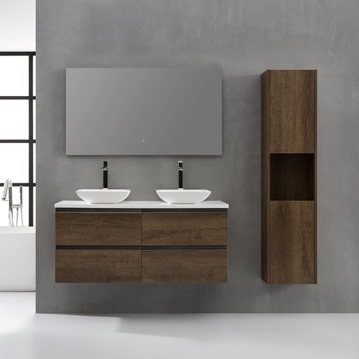 Koupelnový nábytek – set StoneArt Monte Carlo MC-1200pro-2 dubový tmavý 120×52